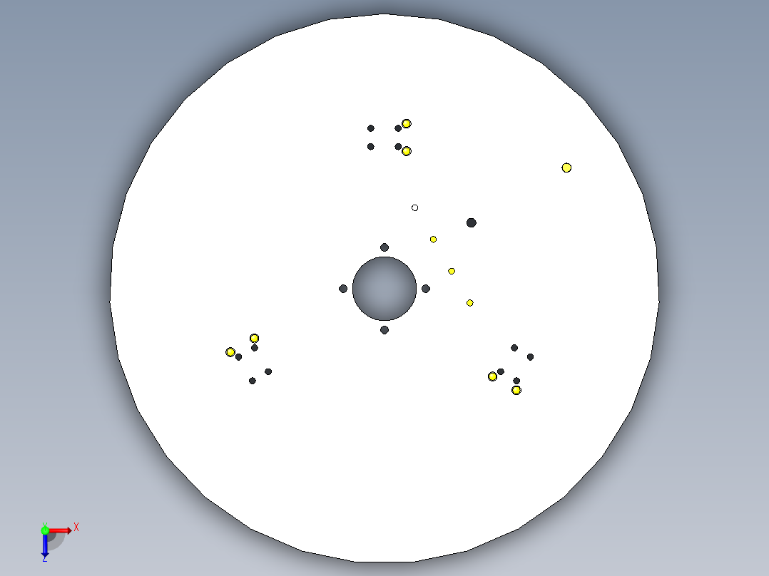 内筒夹头机构俯视图