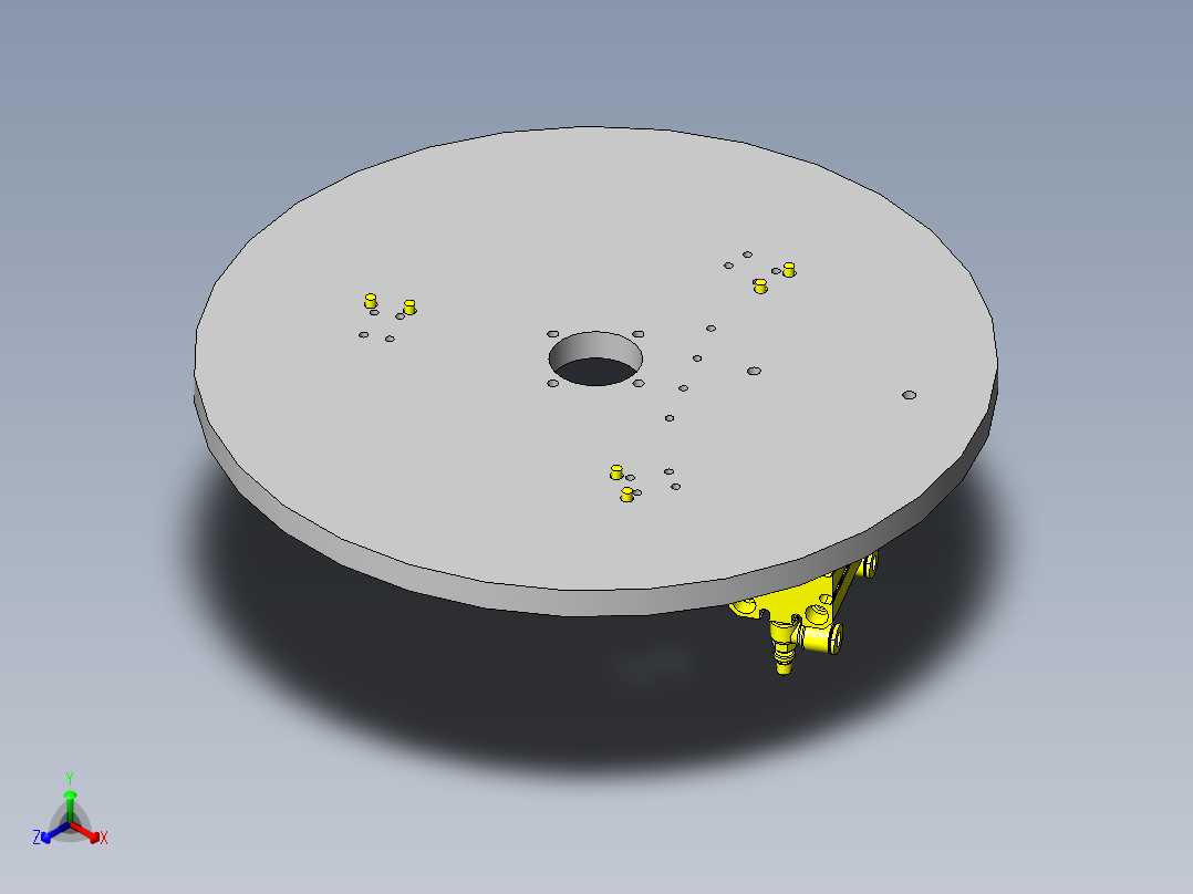 内筒夹头机构正等轴测图