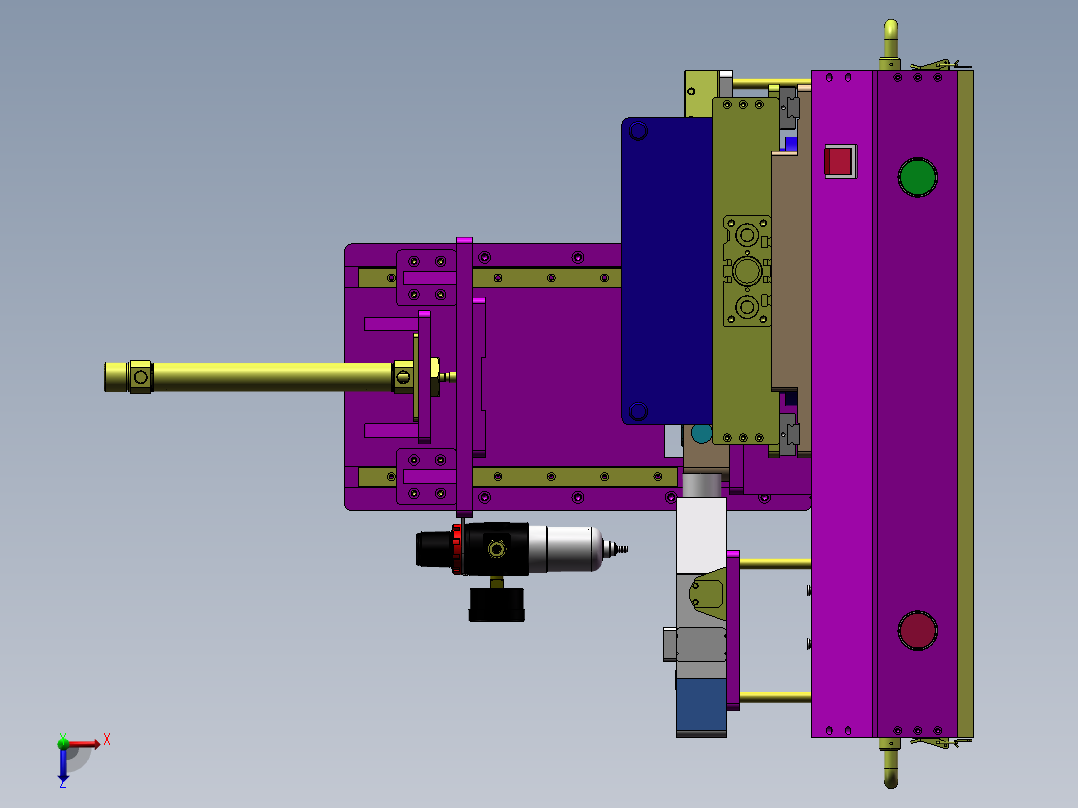 交流充电枪微动开关组件测试治具俯视图