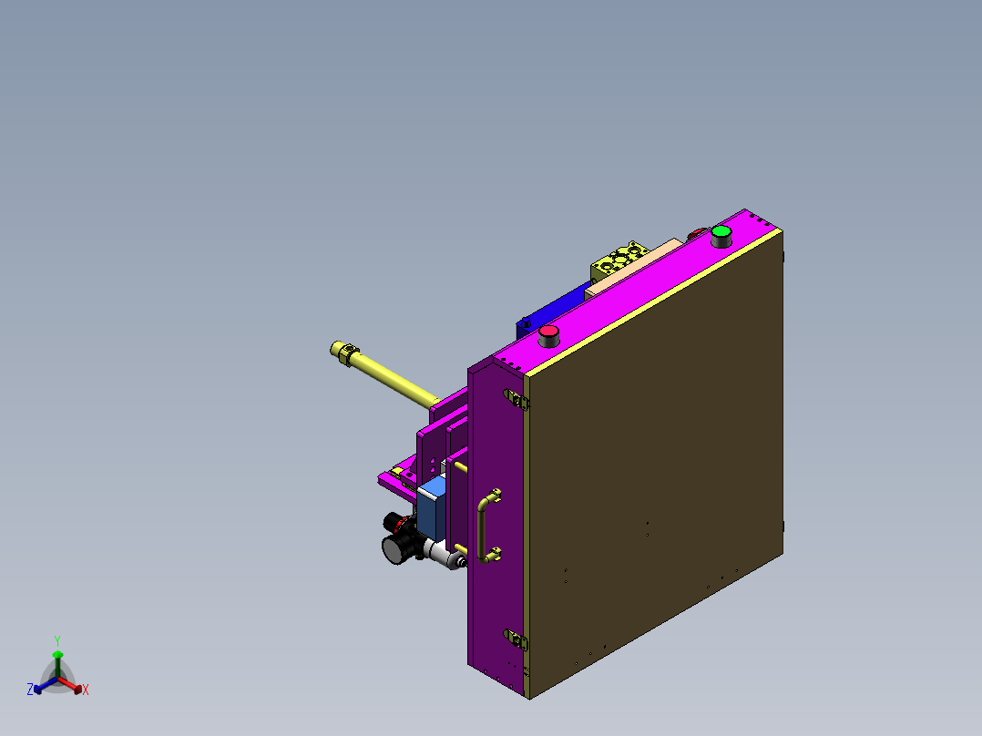 交流充电枪微动开关组件测试治具正等轴测图