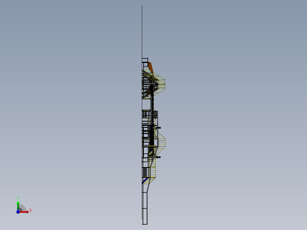 快递智能交叉带分拣机sw2020可编辑前视图