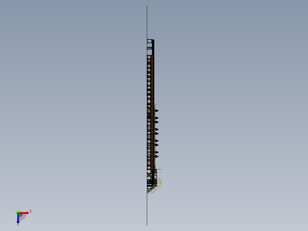 快递智能交叉带分拣机sw2020可编辑俯视图