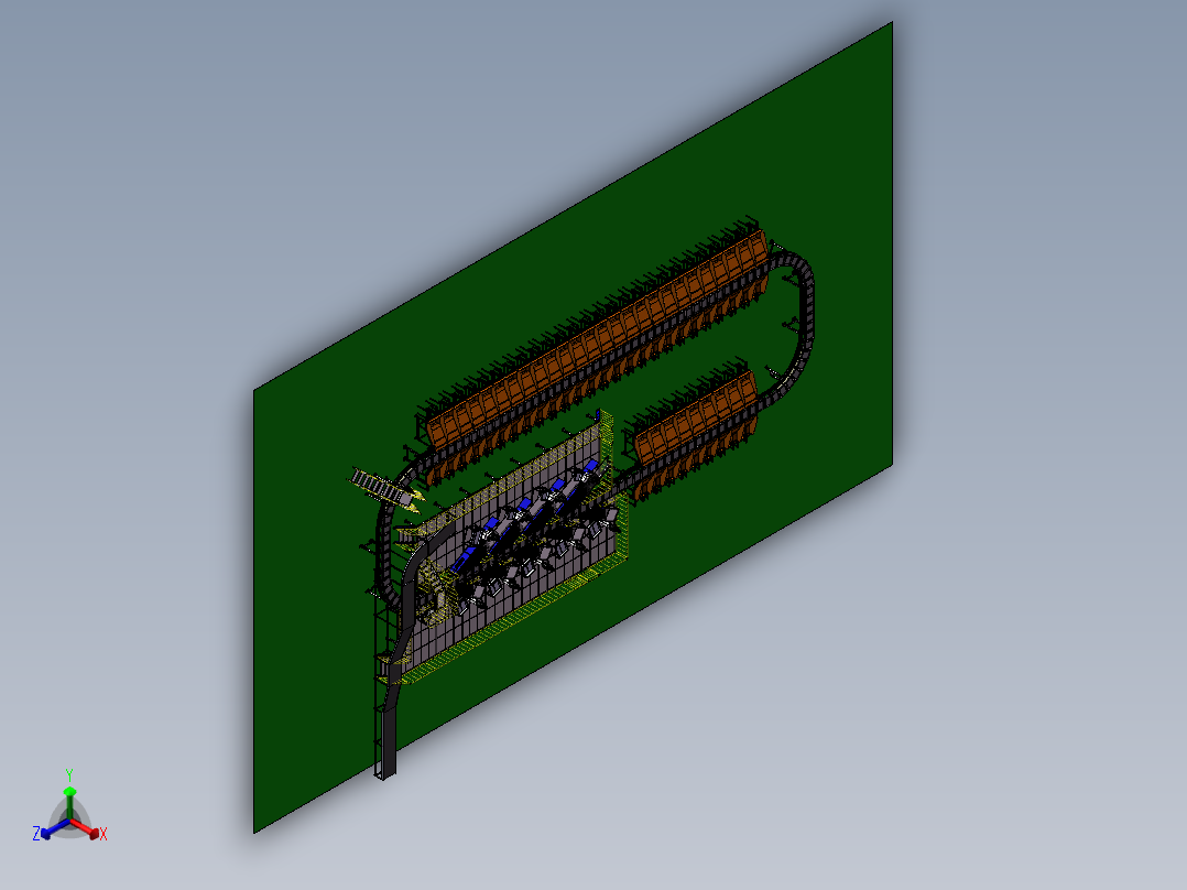 快递智能交叉带分拣机sw2020可编辑正等轴测图