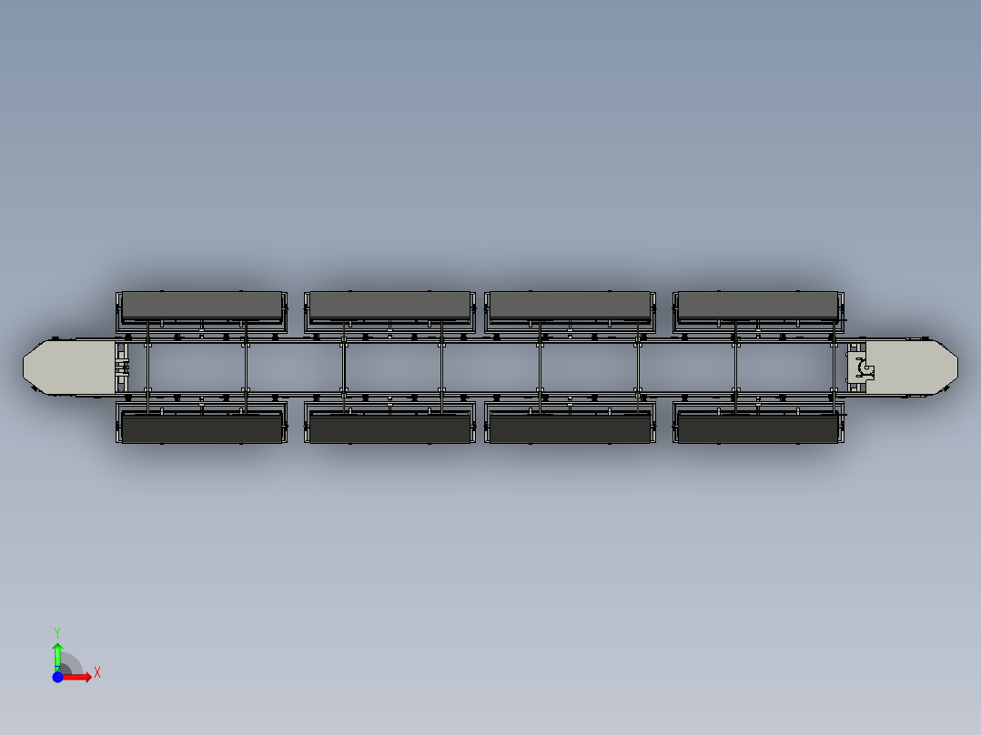 汽车电线把手生产线3D数模图纸 STP格式前视图
