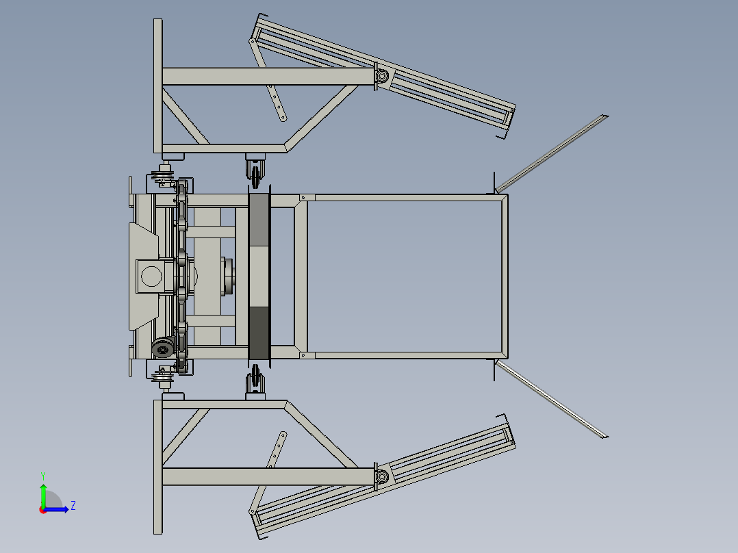 汽车电线把手生产线3D数模图纸 STP格式左视图