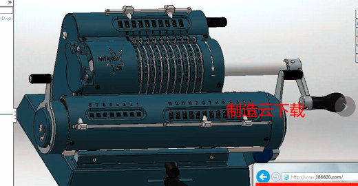 意大利机械式计算器3D模型缩略图
