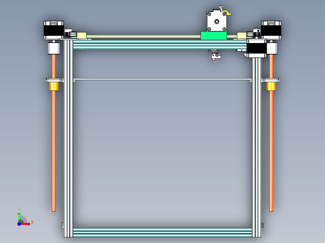 超立方体3D打印前视图