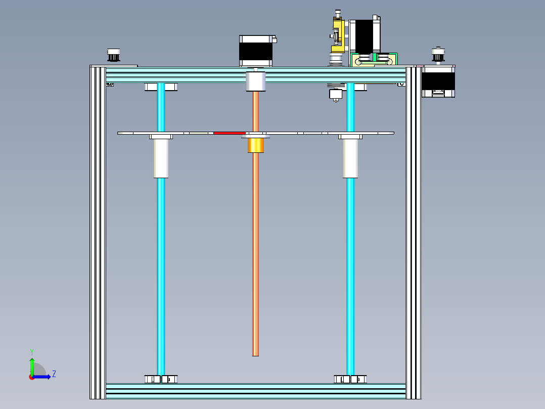超立方体3D打印左视图