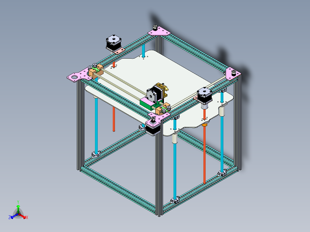 超立方体3D打印正等轴测图