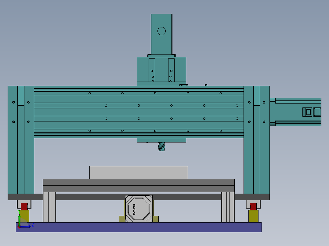 H606 3轴CNC雕刻机左视图