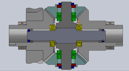 蜗轮蜗杆差动齿轮结构3D图纸 Solidworks设计缩略图