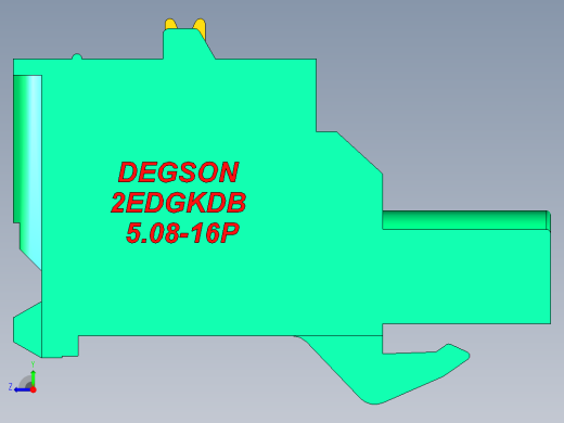 DEGSON 2EDG 系列 5.08mm 可插拔接线端子组-2EDGKDB-5.08-16P-14-00AH右视缩略图