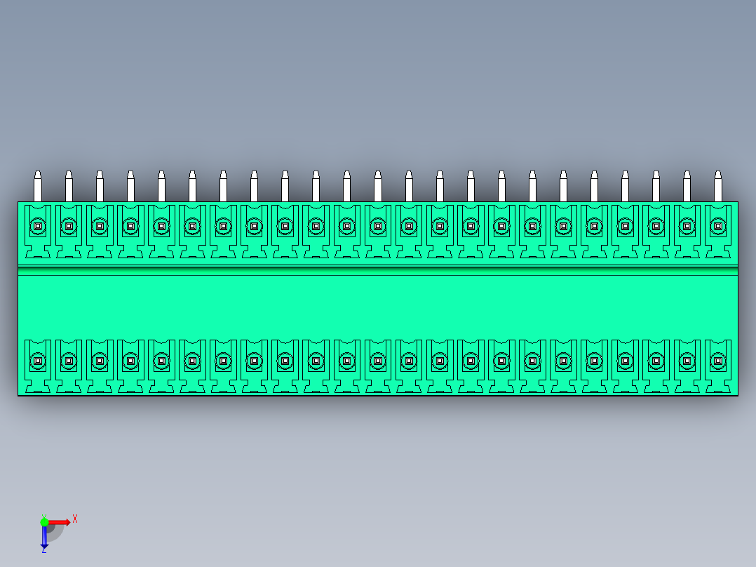 DEGSON 15EDG 系列 3.5mm 插拔式接线端子 FullPack-15EDGRT-3.5-46P-14-00AH俯视图