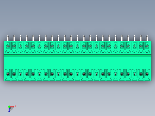 DEGSON 15EDG 系列 3.5mm 插拔式接线端子 FullPack-15EDGRT-3.5-46P-14-00AH俯视缩略图