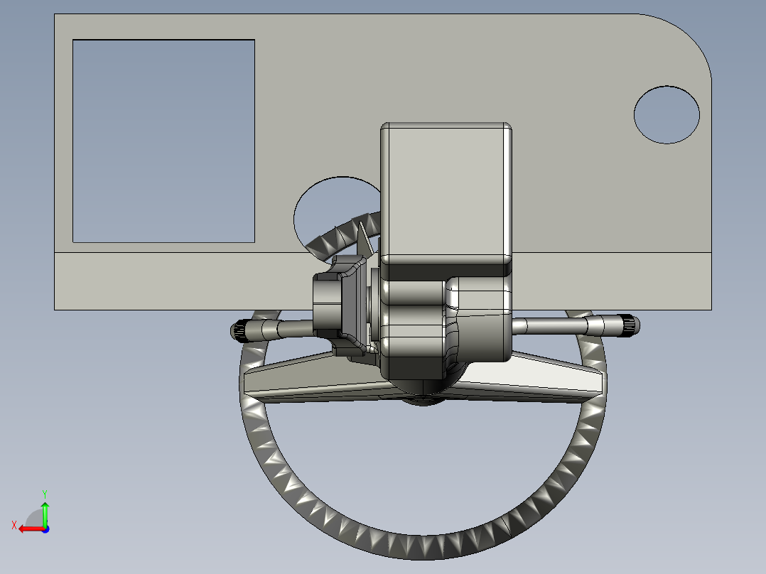 汽车转向后视图