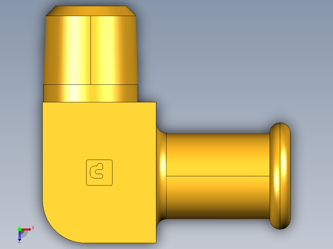 倒齿式工业管接头Beaded Hose Barb 90Deg Elbow Tube to Male Pipe 269HB-8-4俯视图