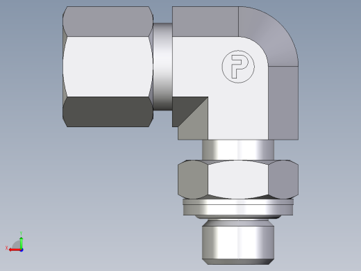 卡套式工业通用硬管接头EO_Adjustable_Locknut_elbow_WEE08ZSRCF后视缩略图