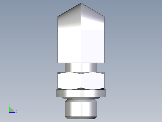 卡套式工业通用硬管接头EO_Adjustable_Locknut_elbow_WEE08ZSRCF左视缩略图