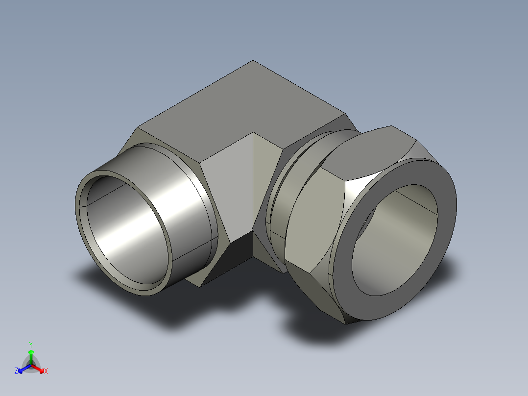 卡套式工业通用硬管接头32_cbu-s正等轴测图