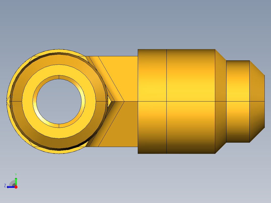扩口式工业通用硬管接头Male Run Tee 151F-4-2右视图