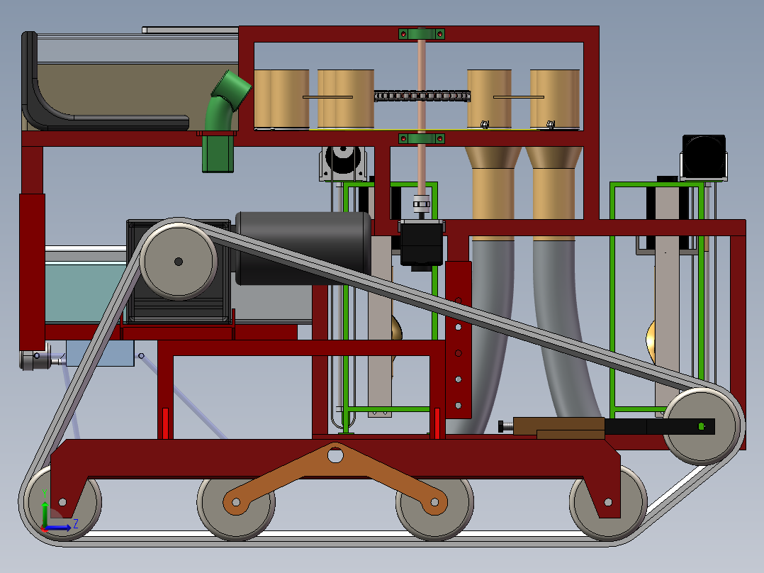 履带小车模型左视图