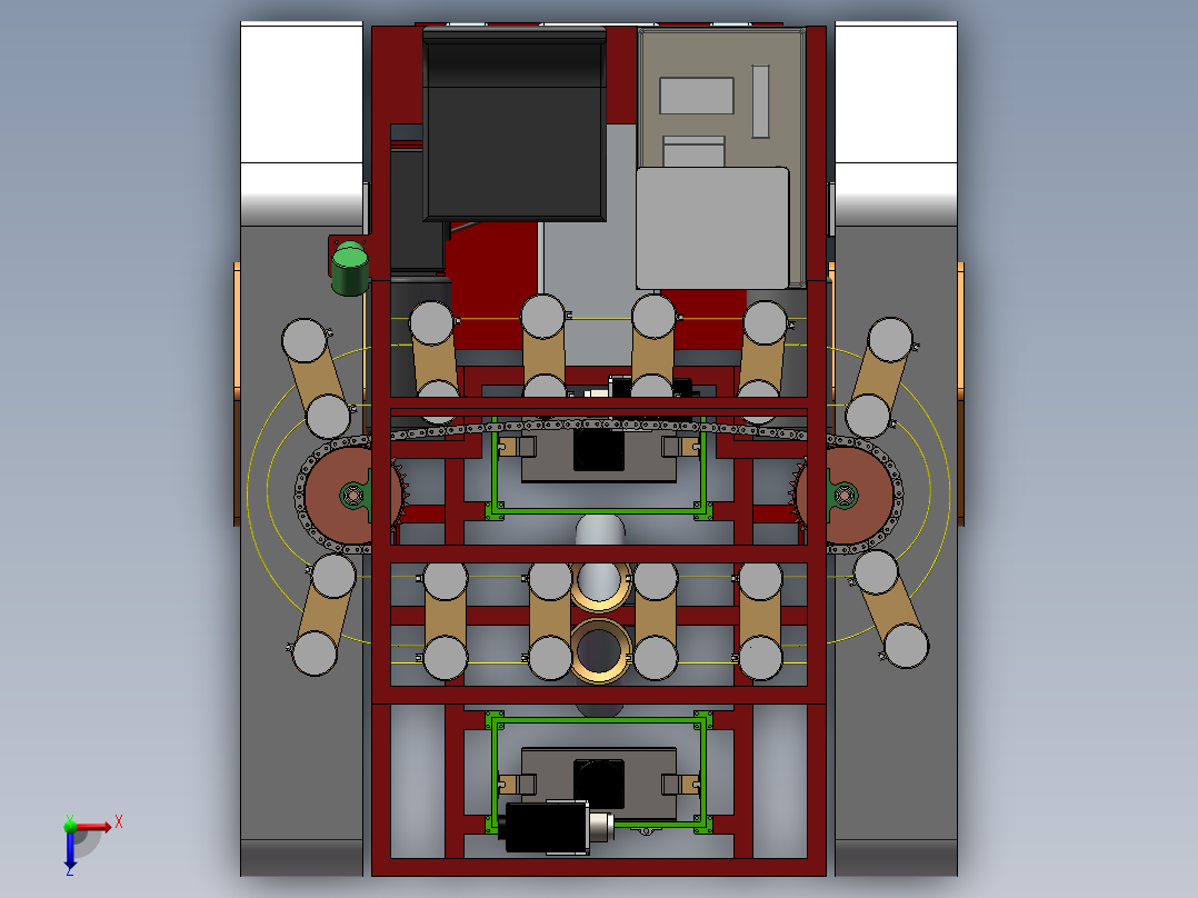履带小车模型俯视图