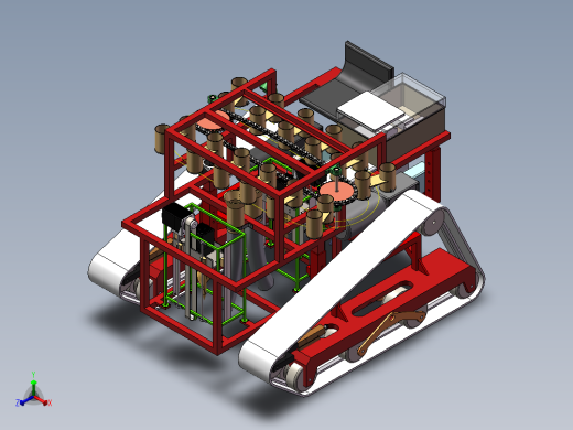 履带小车模型正等轴测缩略图