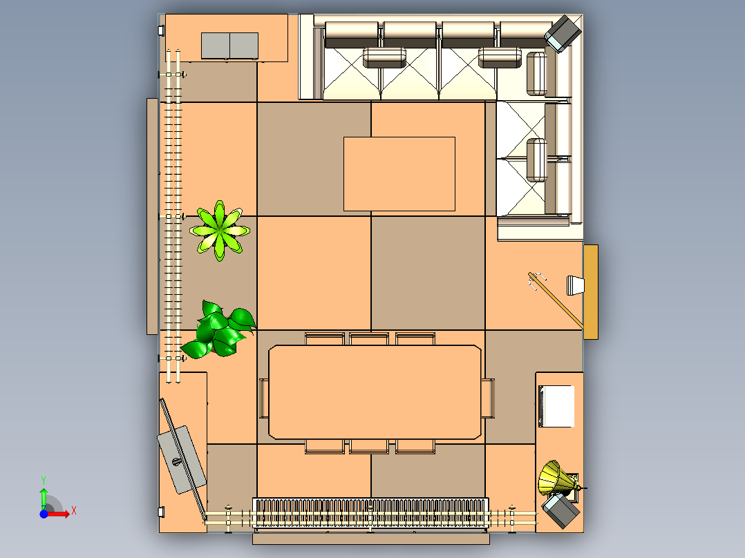 地面客厅前视图