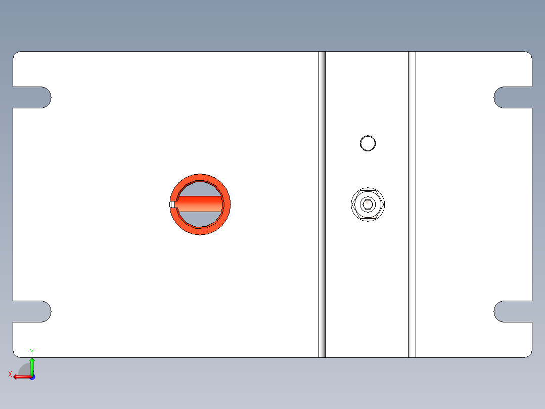 后钢板弹簧吊耳 机械加工工艺规程及钻φ30孔夹具设计【SW夹具三维】后视图