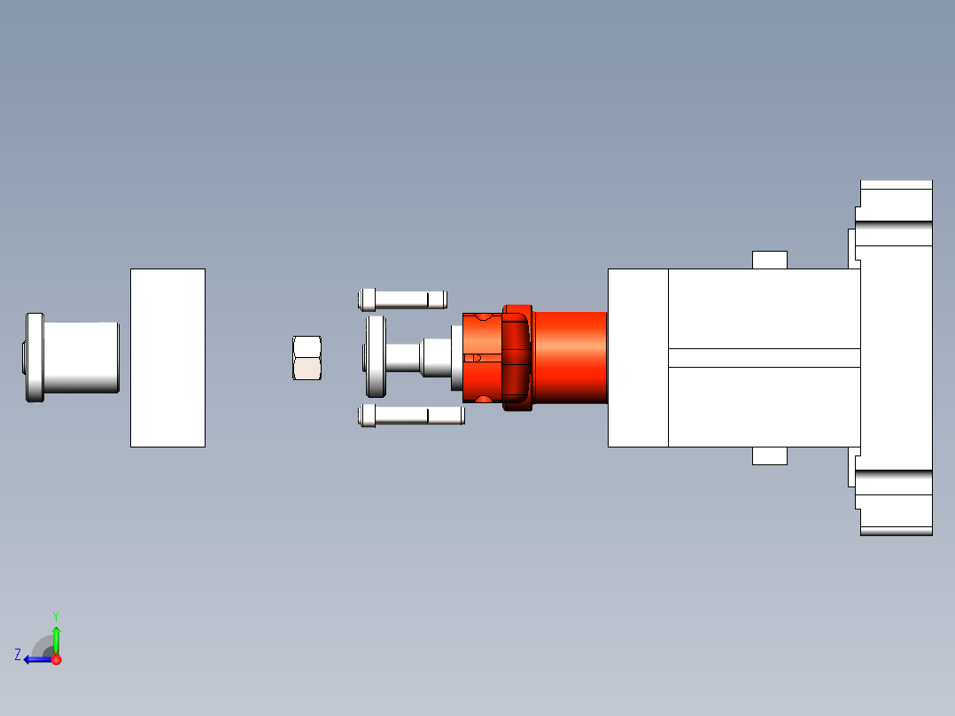 后钢板弹簧吊耳 机械加工工艺规程及钻φ30孔夹具设计【SW夹具三维】右视图
