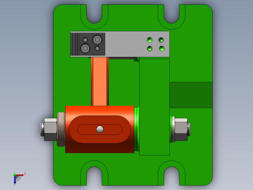拖拉机变速箱拨叉加工工艺及铣槽夹具设计【含三维SolidWorks】【原创设计】俯视缩略图