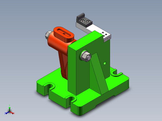 拖拉机变速箱拨叉加工工艺及铣槽夹具设计【含三维SolidWorks】【原创设计】正等轴测缩略图