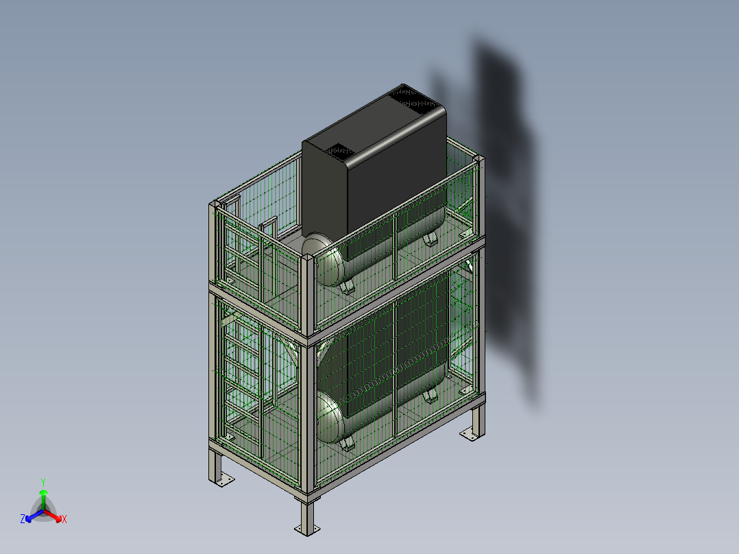 压缩机机柜--stp