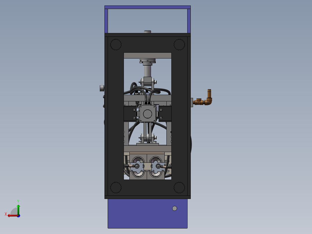 小型注塑机后视图