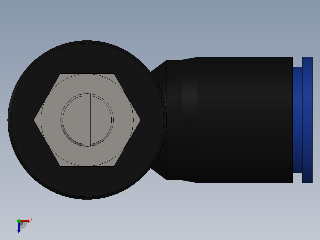 Ø12 x 3-8 - CONTROLE DE FLUXO 90° BANJO (C0K511238)俯视图
