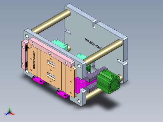 WATCH手表CNC工装夹具三维模型-CNC1-0425正等轴测缩略图