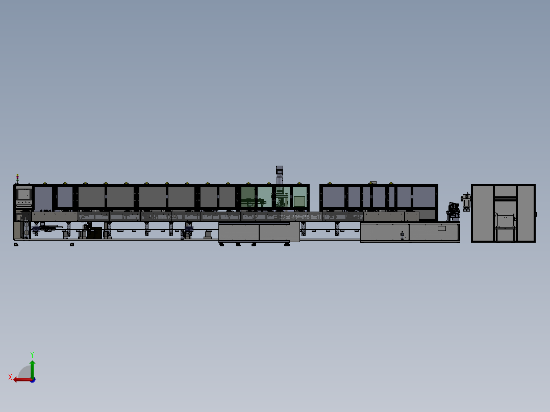 高压线束加工线体（sw24可编辑+工程图）后视图