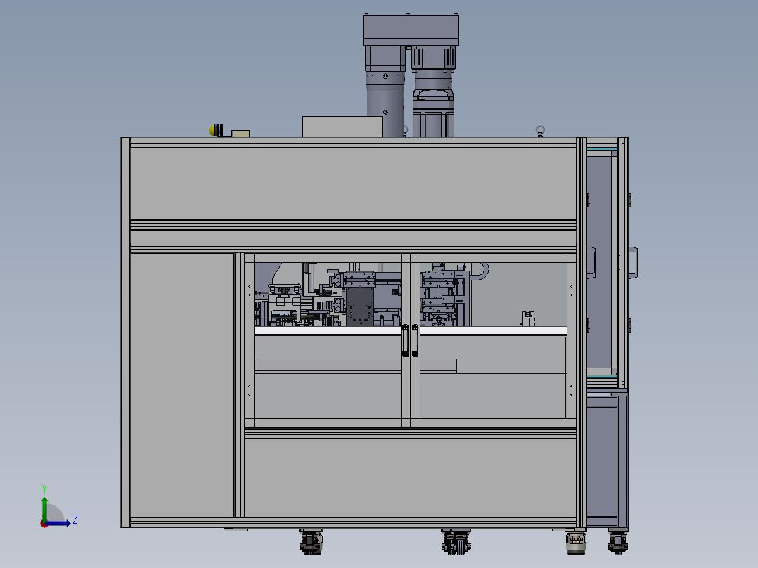 高压线束加工线体（sw24可编辑+工程图）左视图