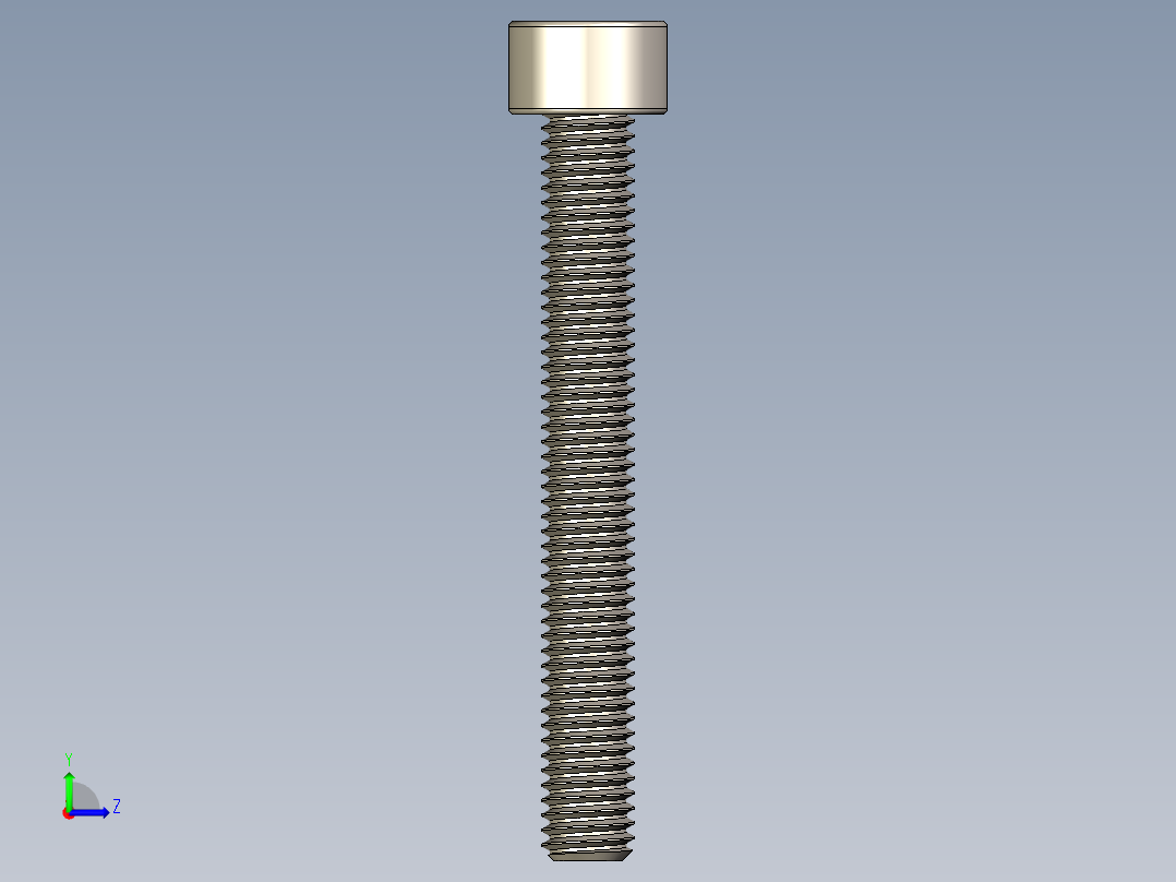Screw_DIN_912_M5x40F_A2.STEP公制内六角螺钉左视图