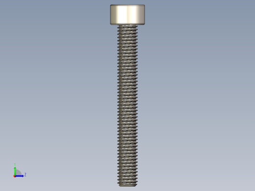 Screw_DIN_912_M5x40F_A2.STEP公制内六角螺钉左视缩略图