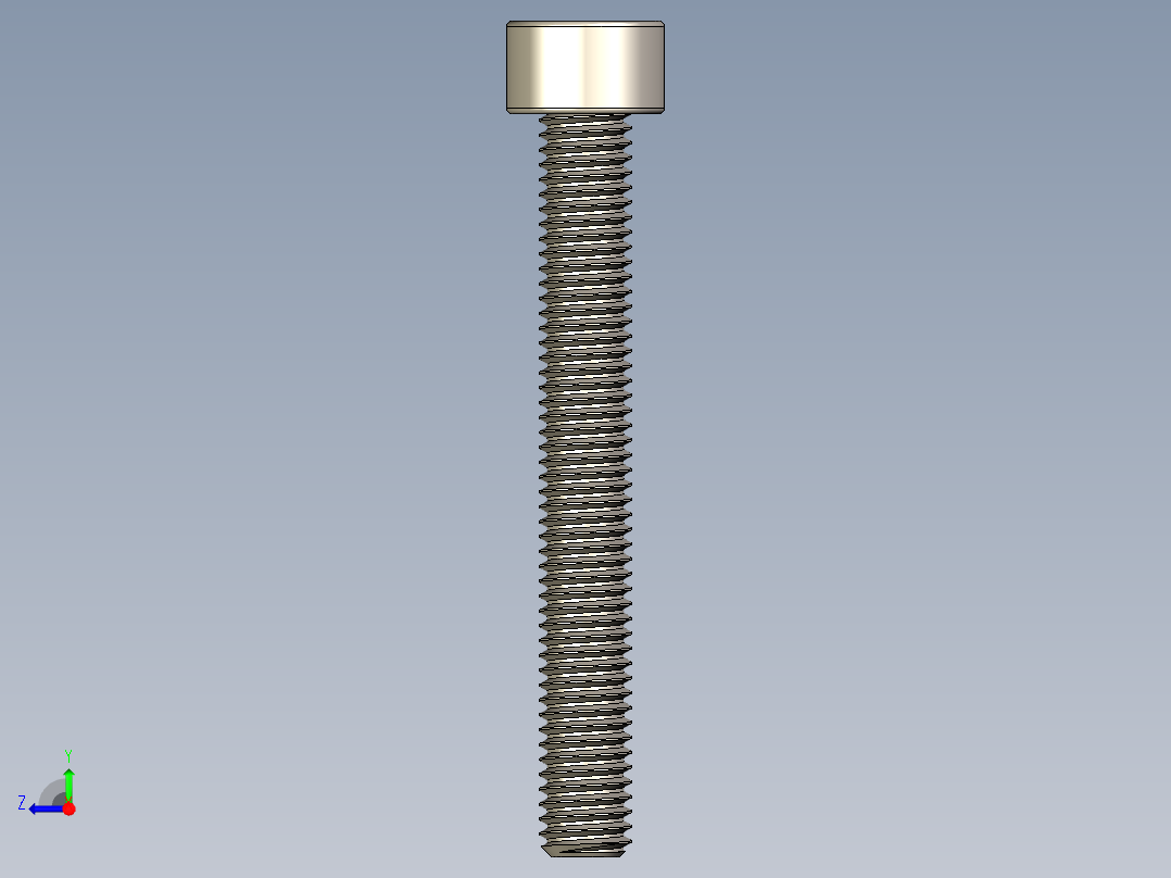 Screw_DIN_912_M5x40F_A2.STEP公制内六角螺钉右视图