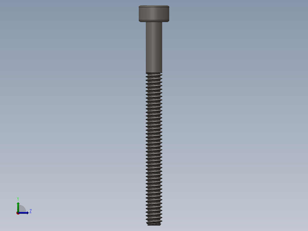 Screw_DIN_912_M1.6x20_A2.SLDPRT公制内六角螺钉左视图