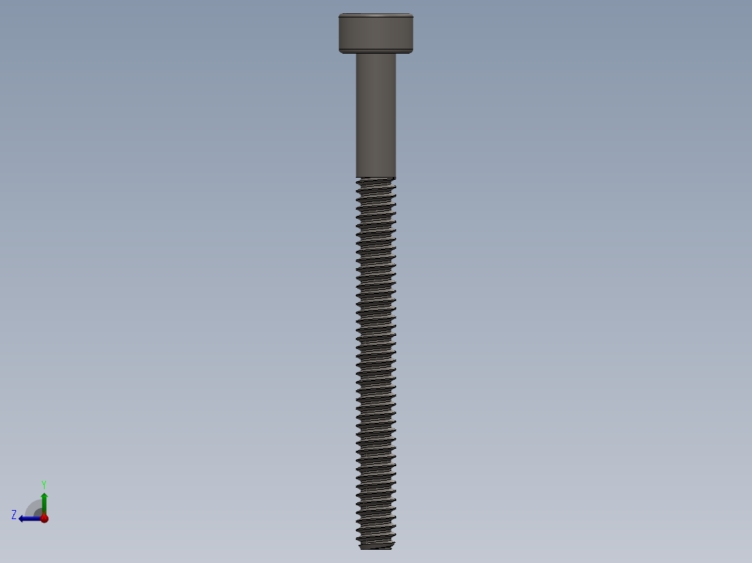 Screw_DIN_912_M1.6x20_A2.SLDPRT公制内六角螺钉右视图