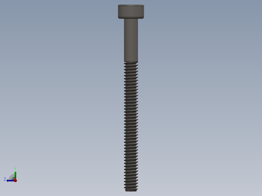 Screw_DIN_912_M1.6x20_A2.SLDPRT公制内六角螺钉右视缩略图