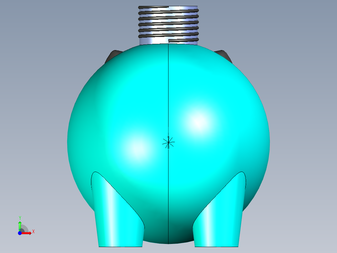 小猪水瓶模型前视图