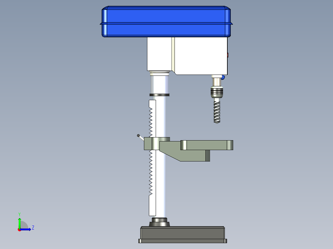 B2004510-钻床台钻左视图