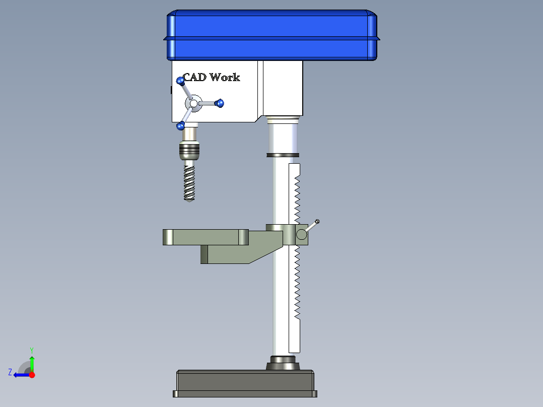 B2004510-钻床台钻右视图