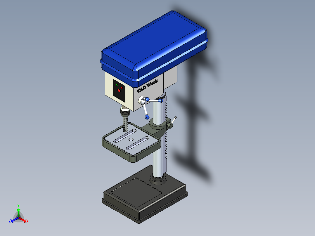 B2004510-钻床台钻正等轴测图