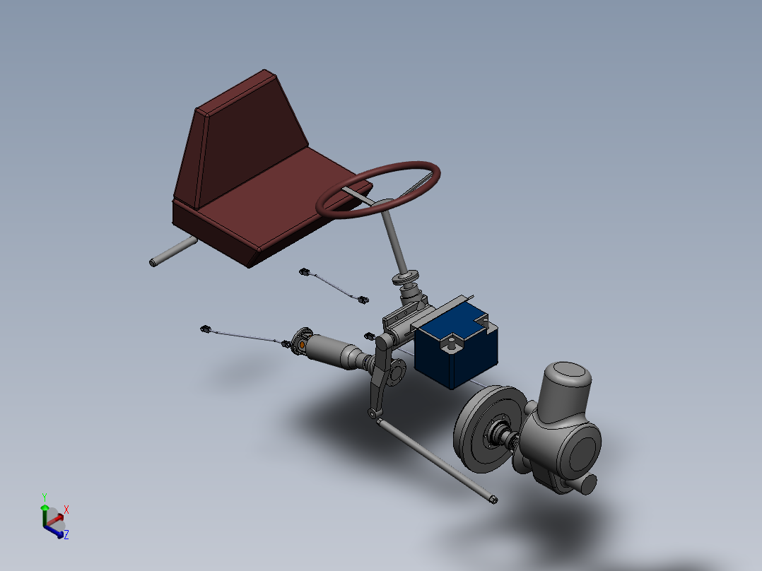 拖拉机、四轮车(32)正等轴测图