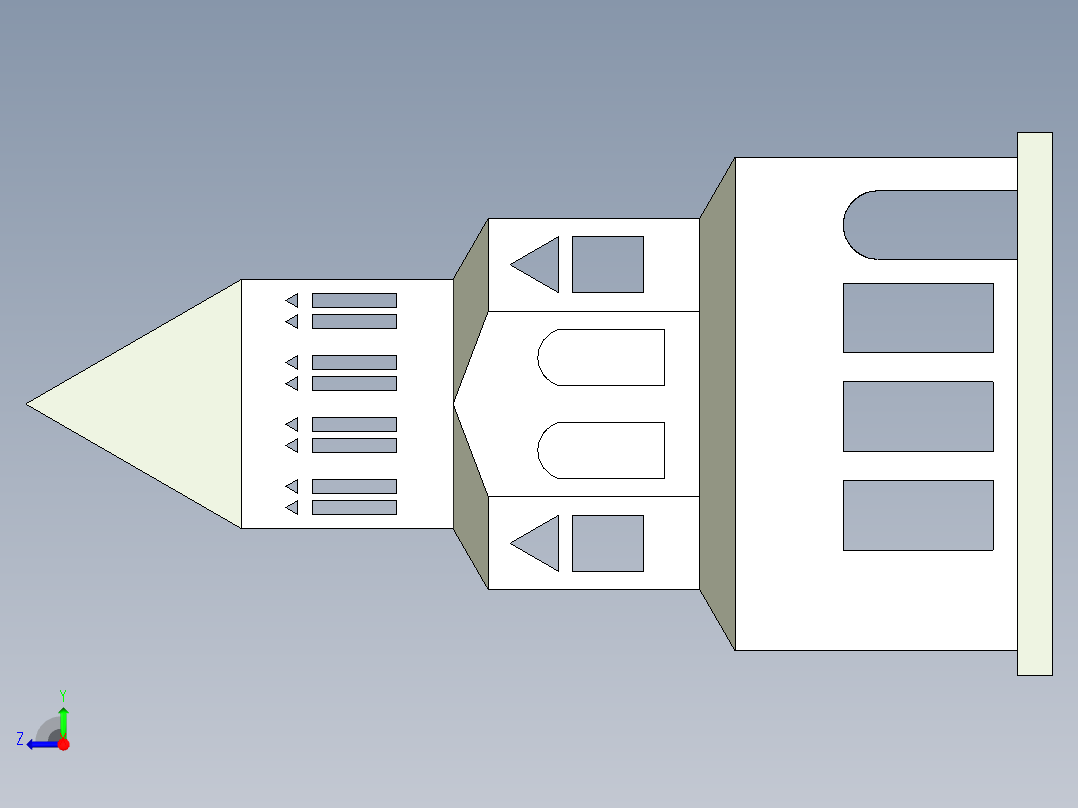 房子、建筑(222)右视图